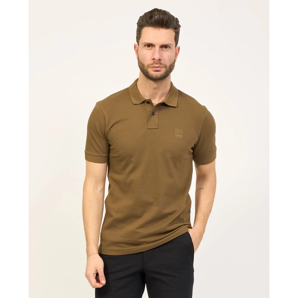 Boss Bruine Polo Passenger Korte Mouw Shirt Brown Heren