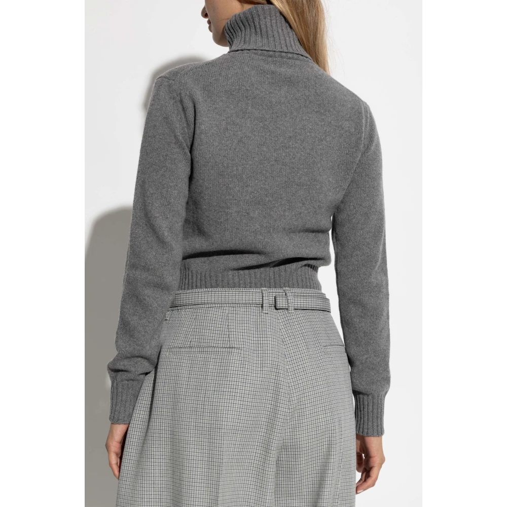 Ami Paris Cashmere Turtleneck Gray Dames