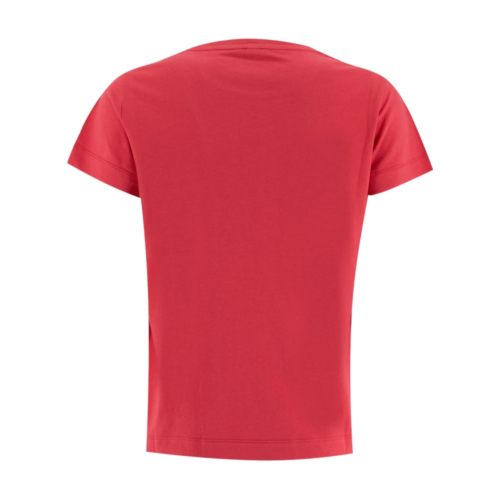 pinko Katoenen T-shirt met Love Birds borduurwerk Red Dames