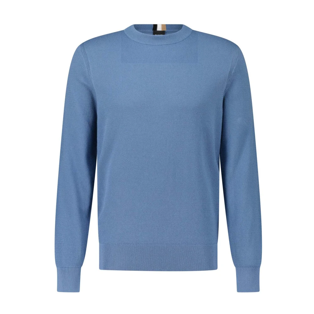 Hugo Boss Fijngebreide Pullover voor Stijlvolle Look Blue Heren