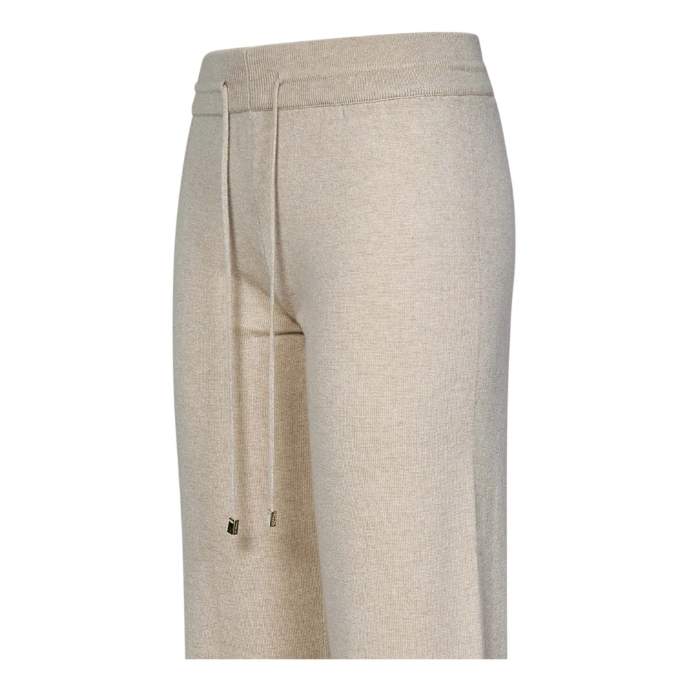Malo Beige Cashmere Joggers Verhoog Garderobe Beige Dames