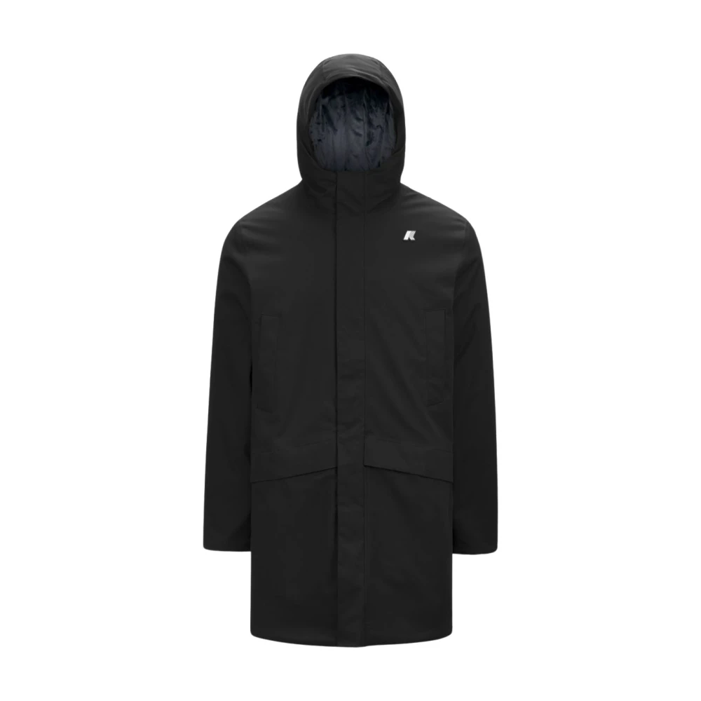 K-Way Jarno Twill Marmotta Jacket - Male - Parkas - Black - M - Coats
