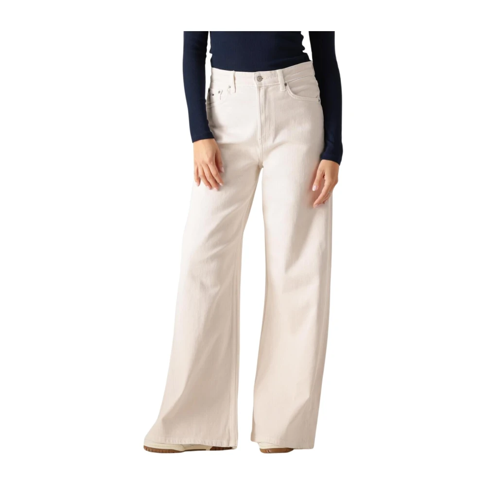 Tommy Jeans Beige Wide Leg Jeans voor Vrouwen Beige Dames