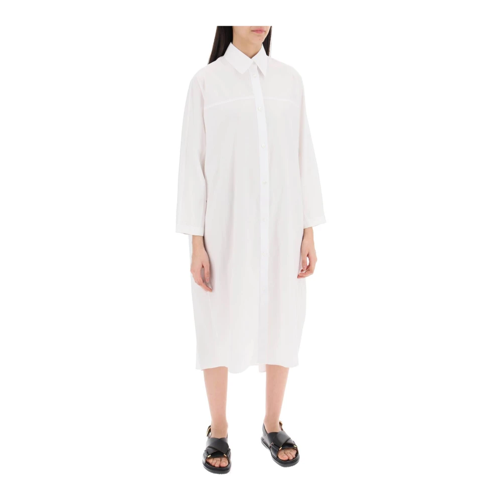 Marni poplin oversized shirt dress White Dames