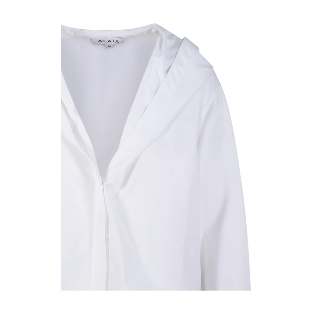 Alaïa Wit Hoodie Shirt White Dames