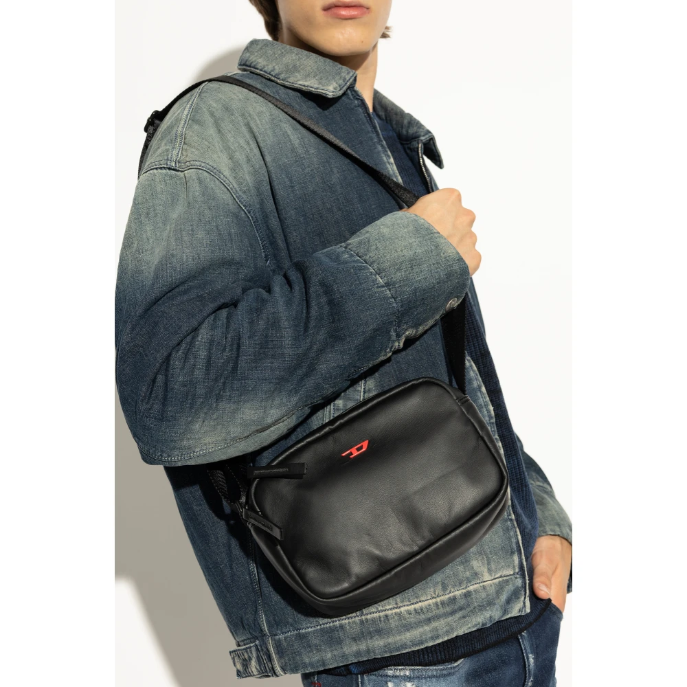 Diesel Schoudertas Kamera Black Unisex