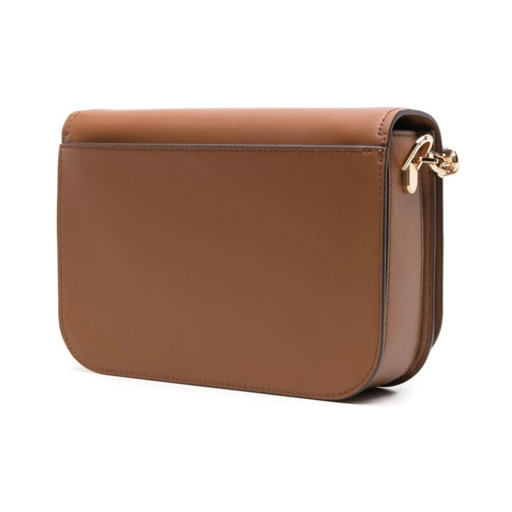 Michael Kors Bruine leren schoudertas Brown Dames