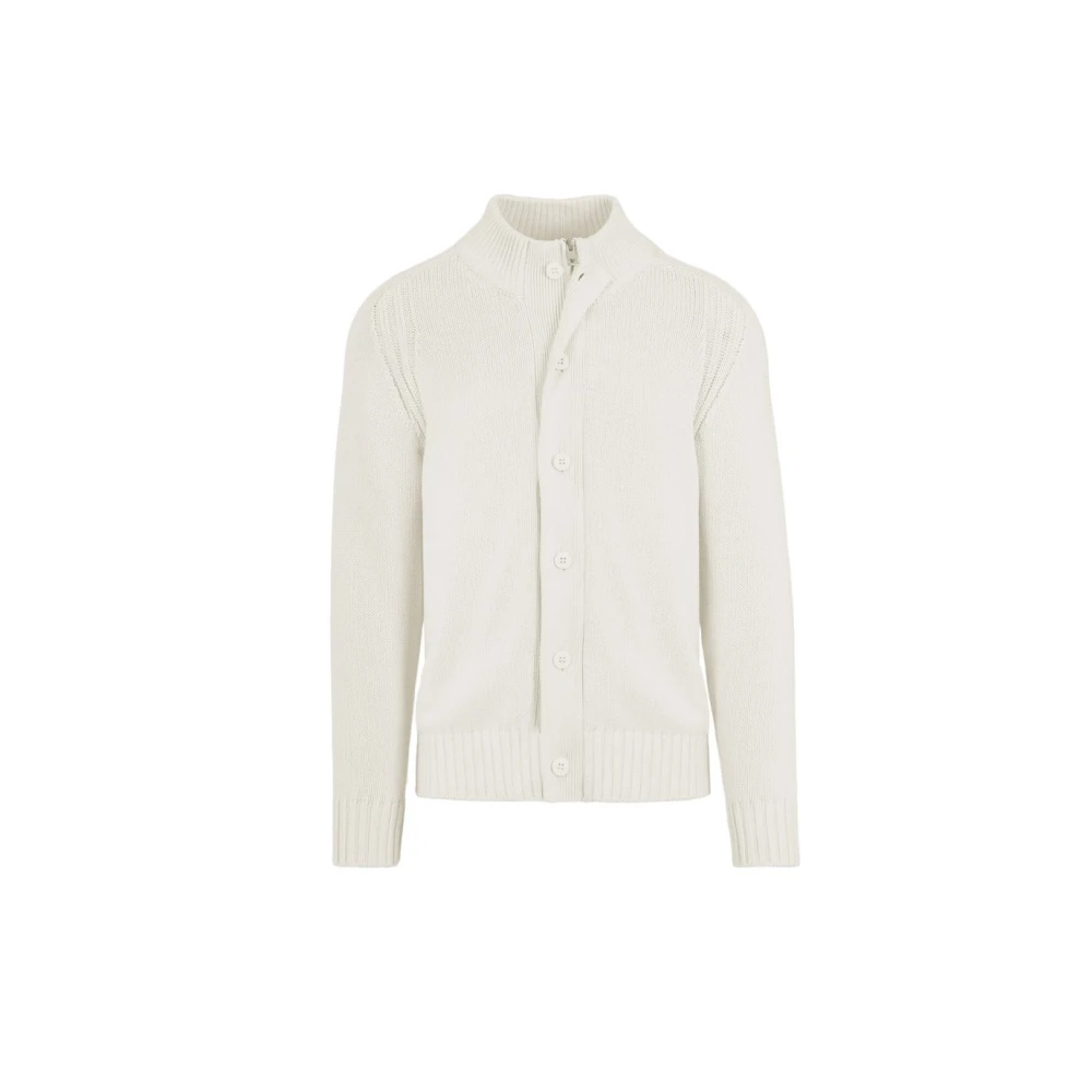 Bomboogie Homme Blanc - Cardigan À Col Montant - Pulls - Taille: L