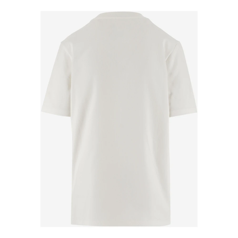 Jil Sander Blad Broche Katoenen T-shirt White Dames