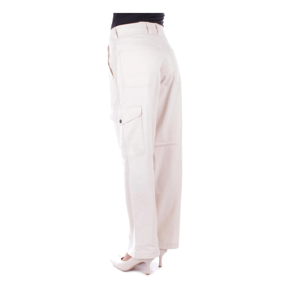 Dickies Crème Broek met Logo Print Beige Dames