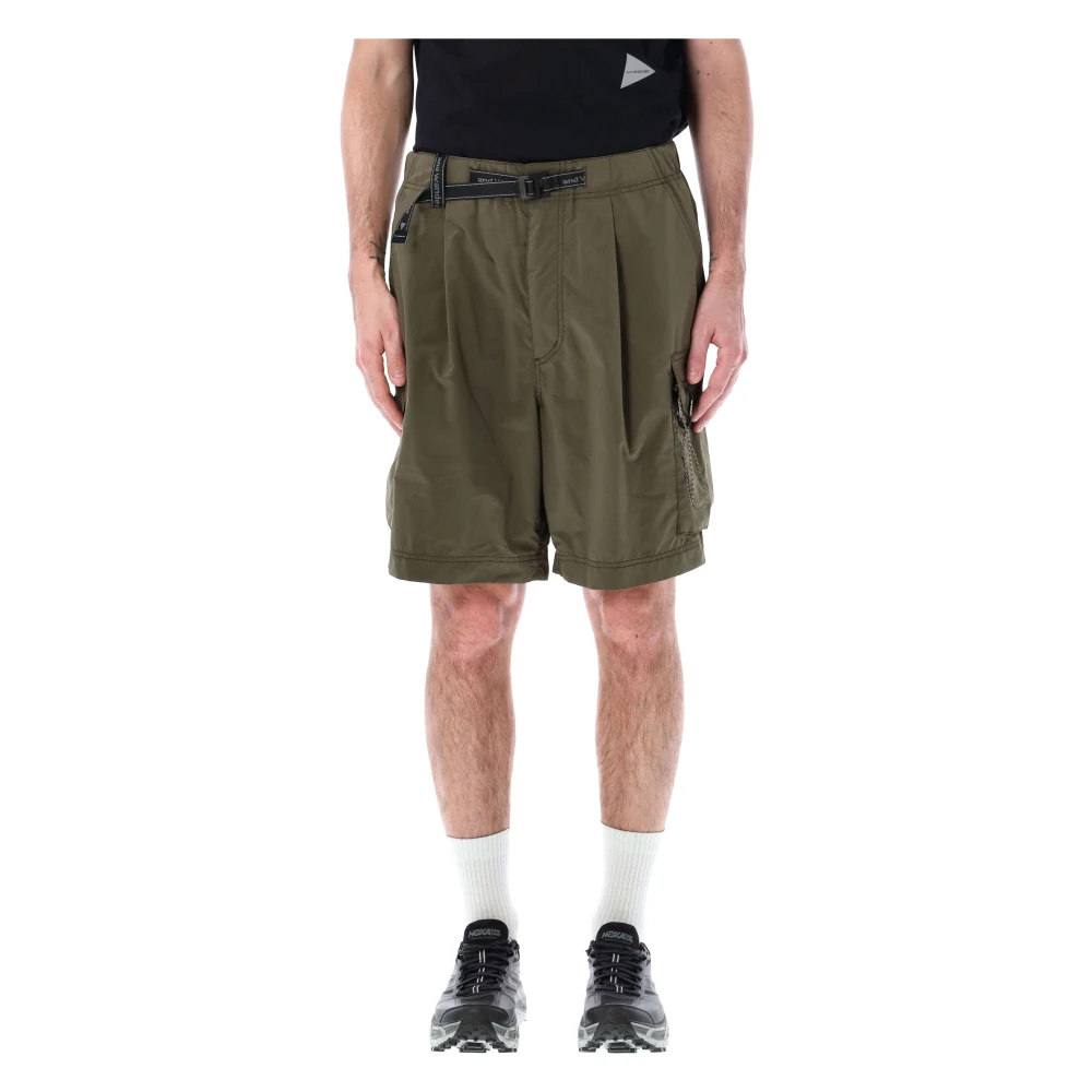And Wander Khaki Cargo Shorts Ss24 Green Heren