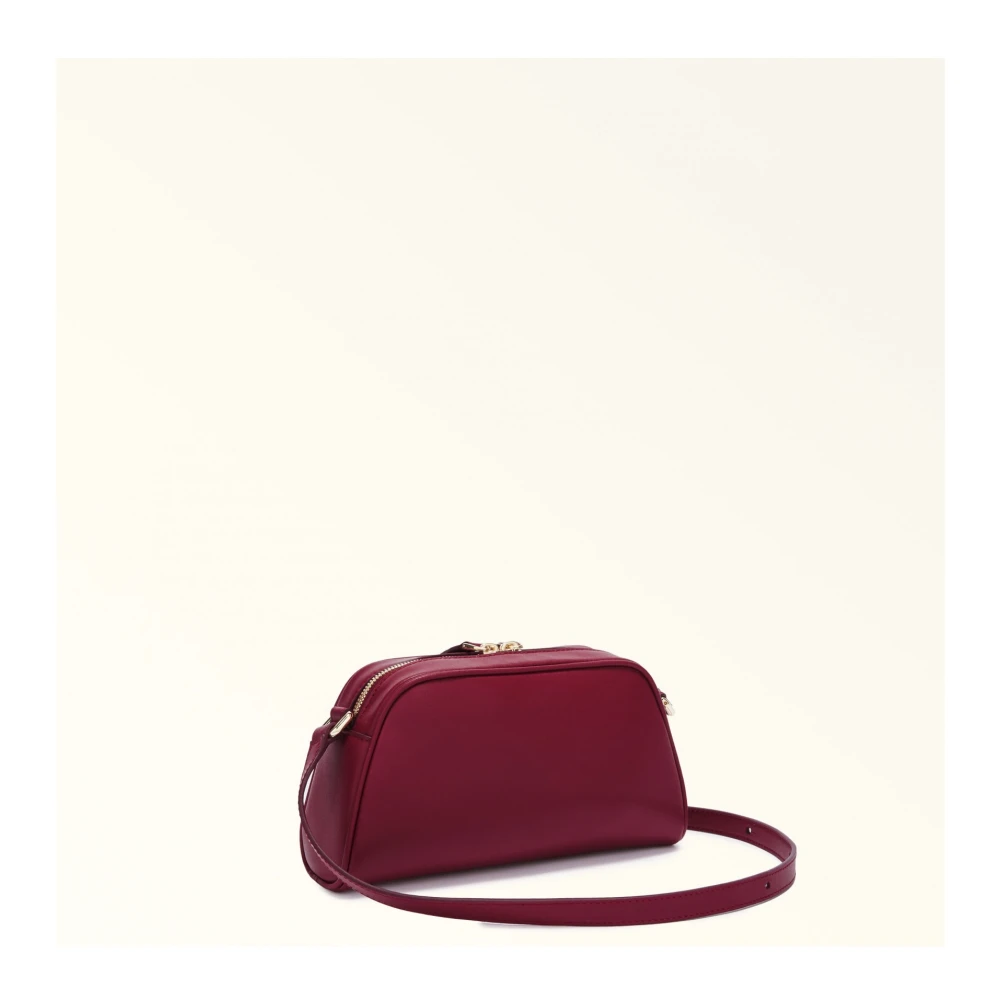Furla Kersenleer Mini Schoudertas Red Dames