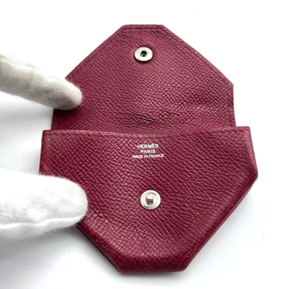 Hermès Vintage Pre-owned Leather wallets Red Dames