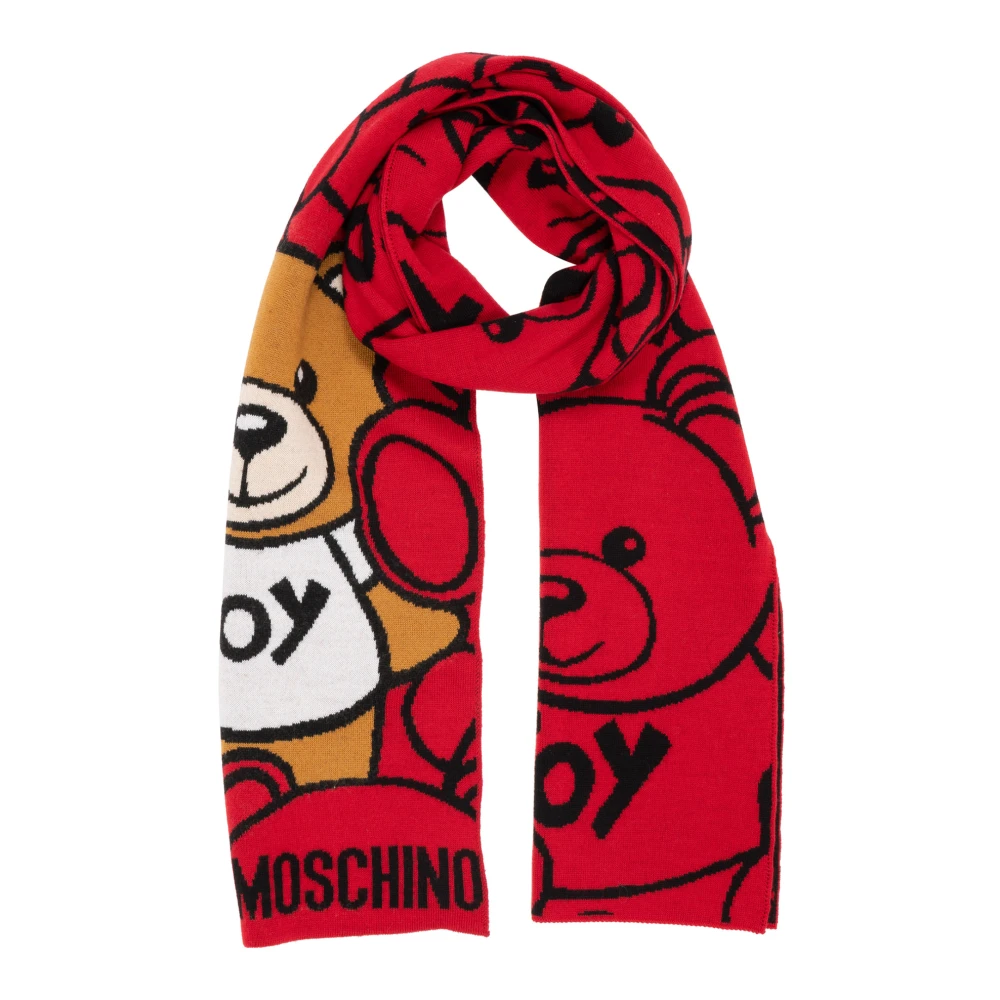 Moschino Abstract Multicolor Wollen Sjaal Multicolor Dames