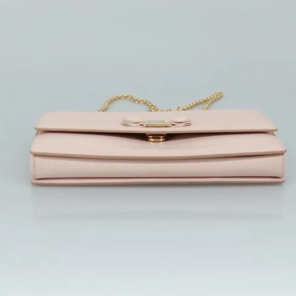 Salvatore Ferragamo Pre-owned Leather shoulder-bags Pink Dames
