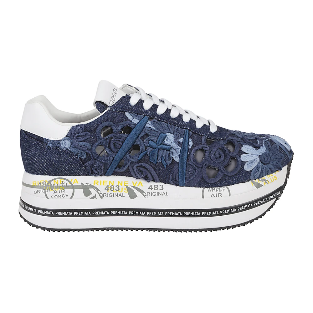 Premiata Women's Blue Sneakers, 5 Uk, Stylish Trainers