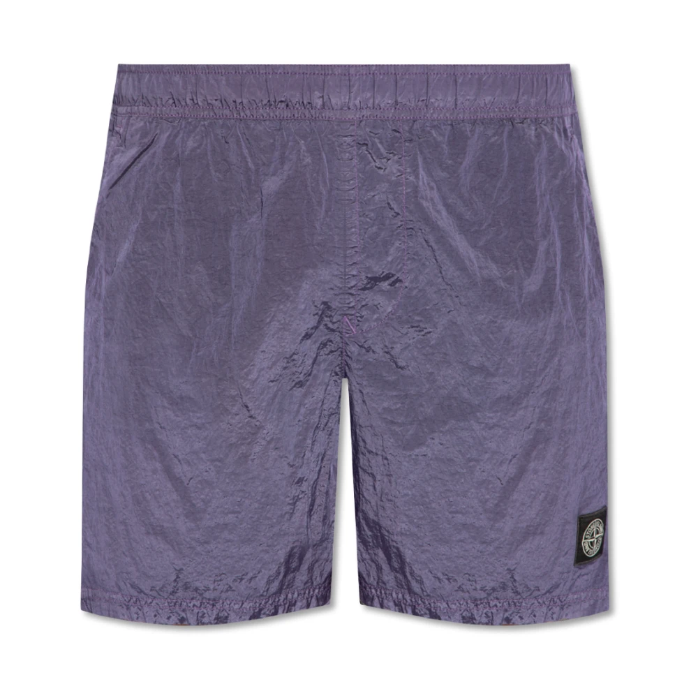 Stone Island Stijlvolle Shorts Purple Heren