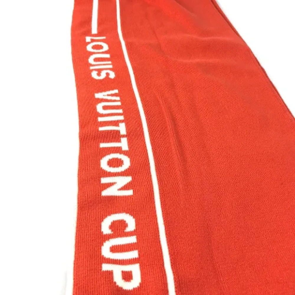 Louis Vuitton Vintage Pre-owned Cotton scarves Orange Dames