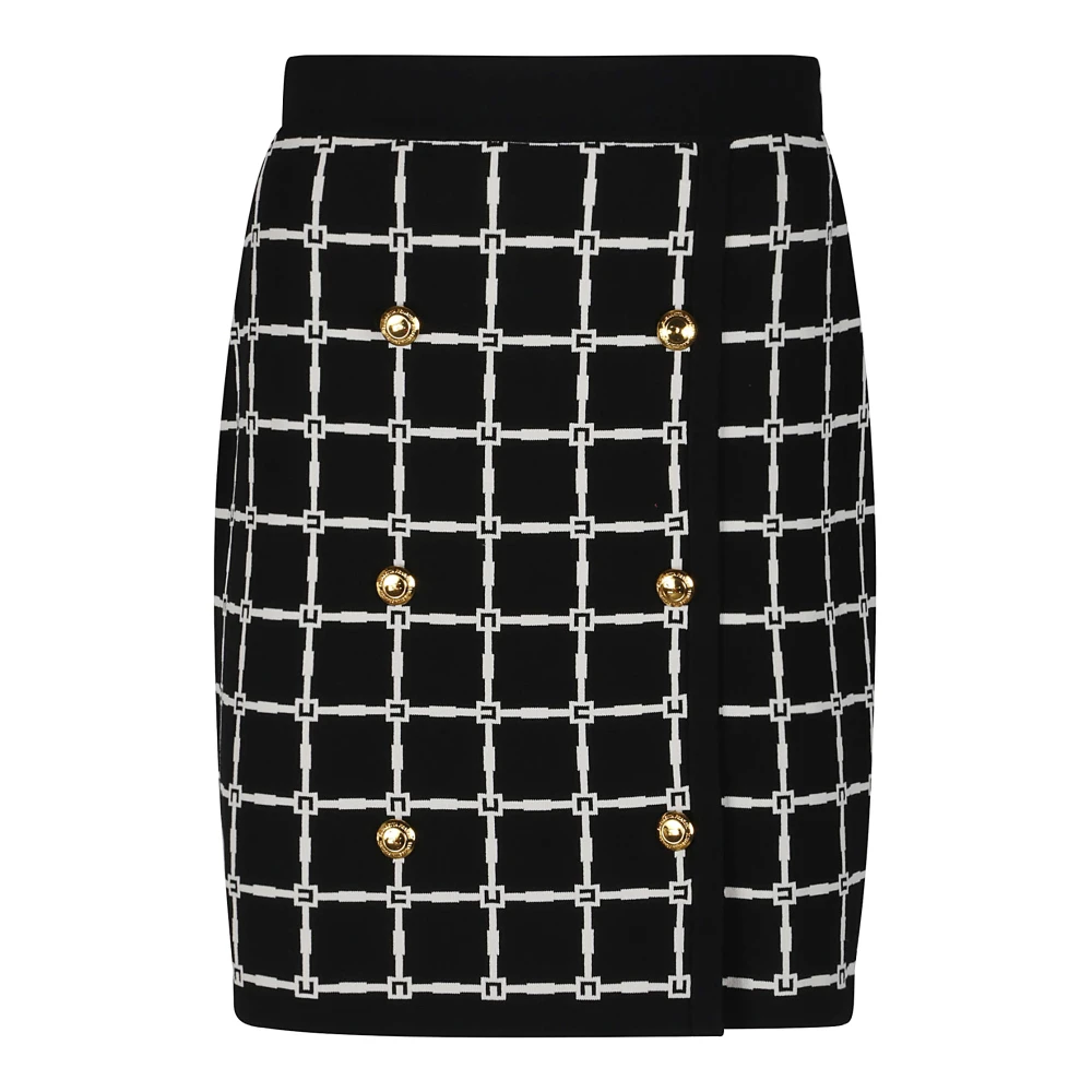 Elisabetta Franchi Stijlvolle Mini Rok voor Vrouwen Black Dames