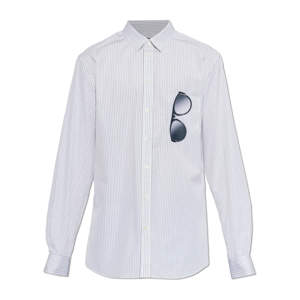 Moschino Mannelijk Wit Overhemden Heren, Xl, Katoen, Pocket Shirt