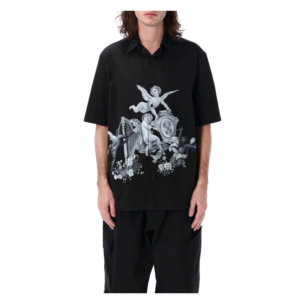 Off White Popl Bowling Shirt Black Heren