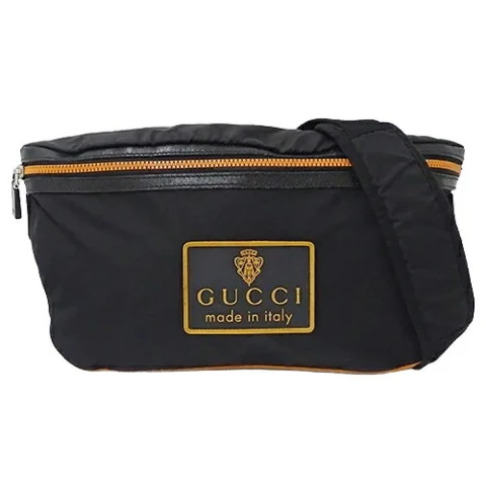 Gucci Vintage Pre-owned Nylon crossbody-bags Black Dames