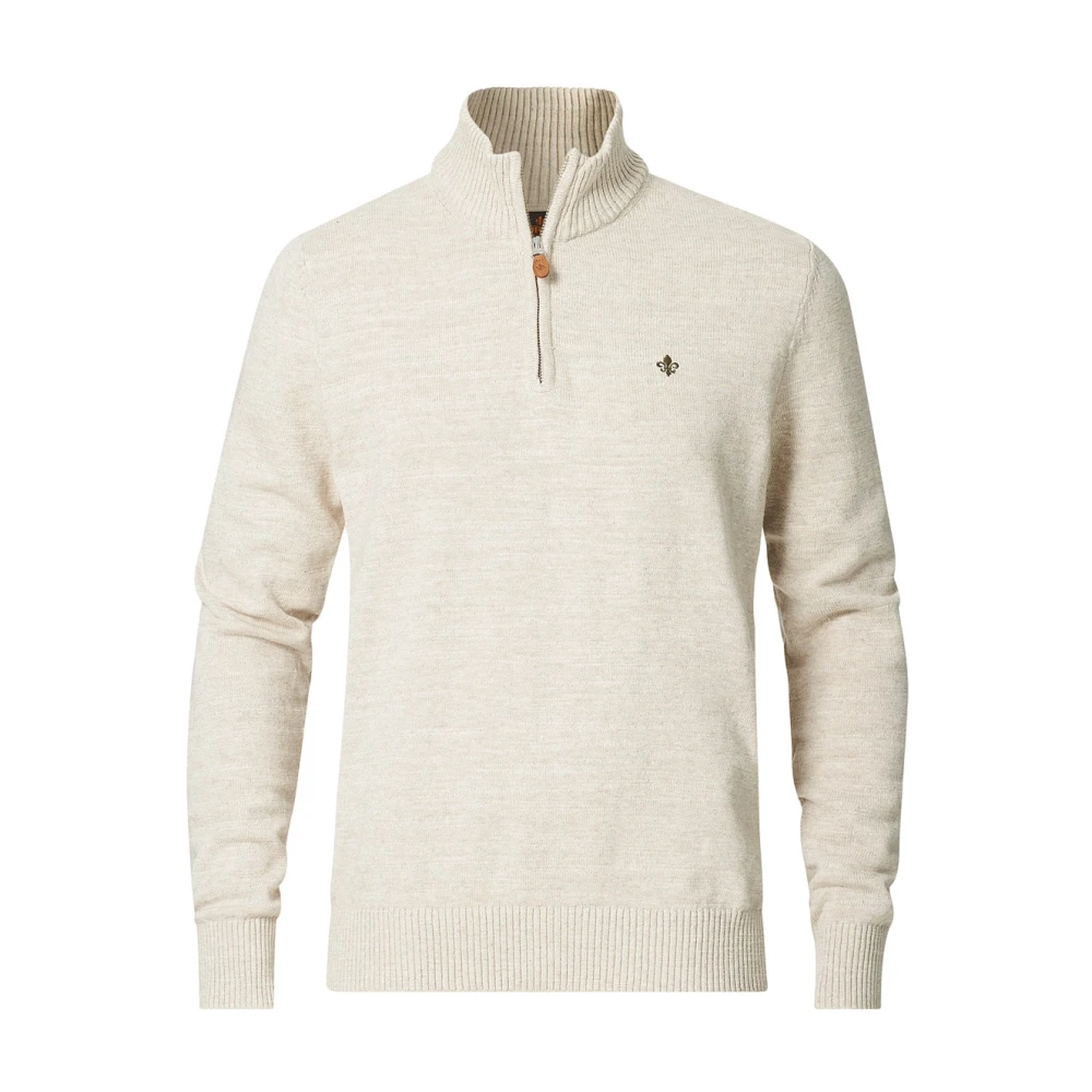 Sand Morris Randall Half Zip Genser