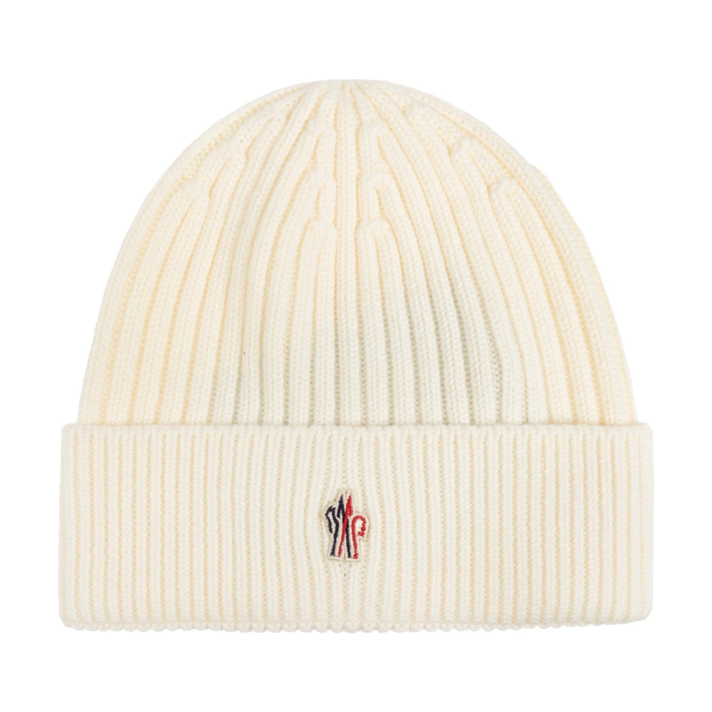 Moncler Warme Gebreide Beanie Muts Beige Heren