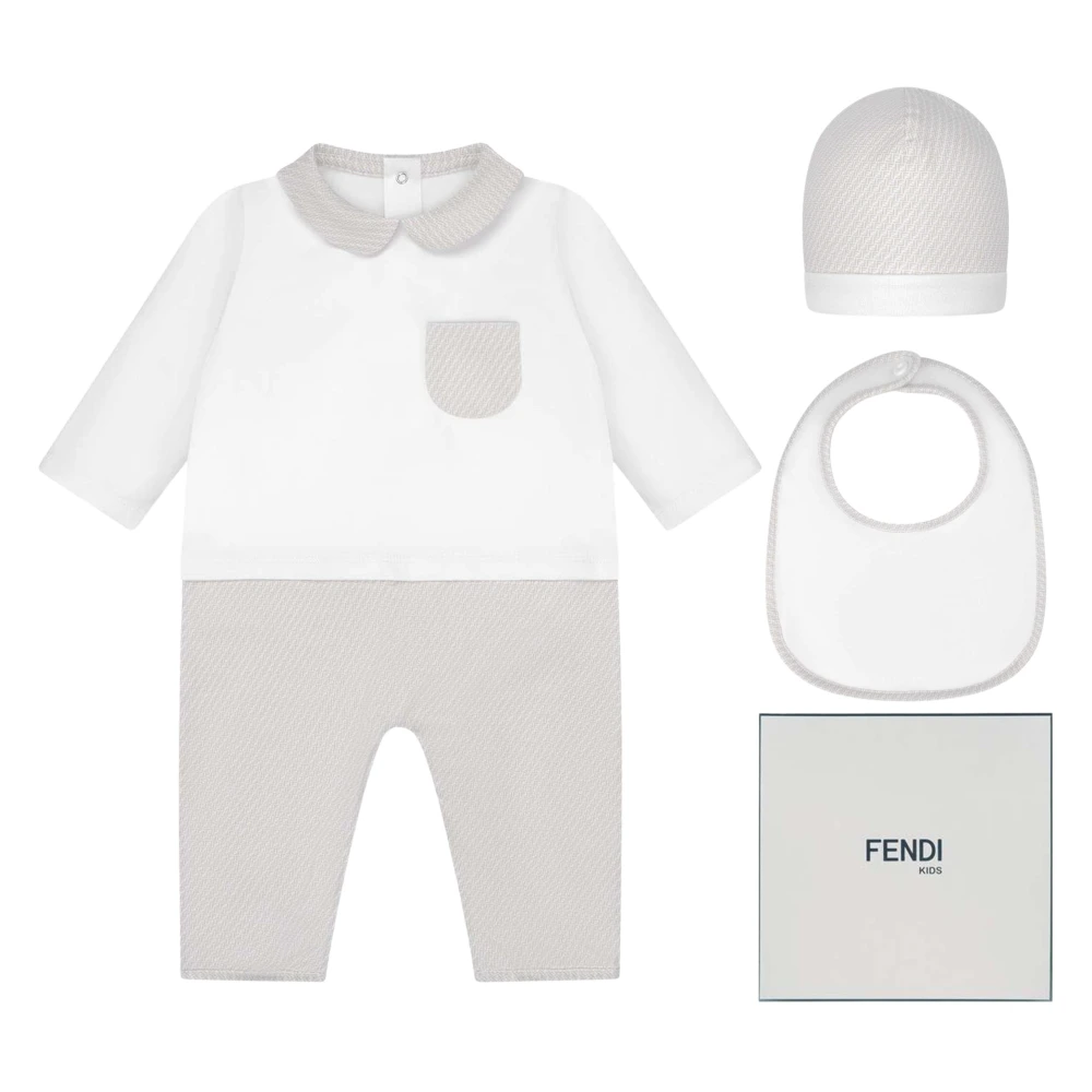 Fendi Men's Gray Baby Cotton Gift Set