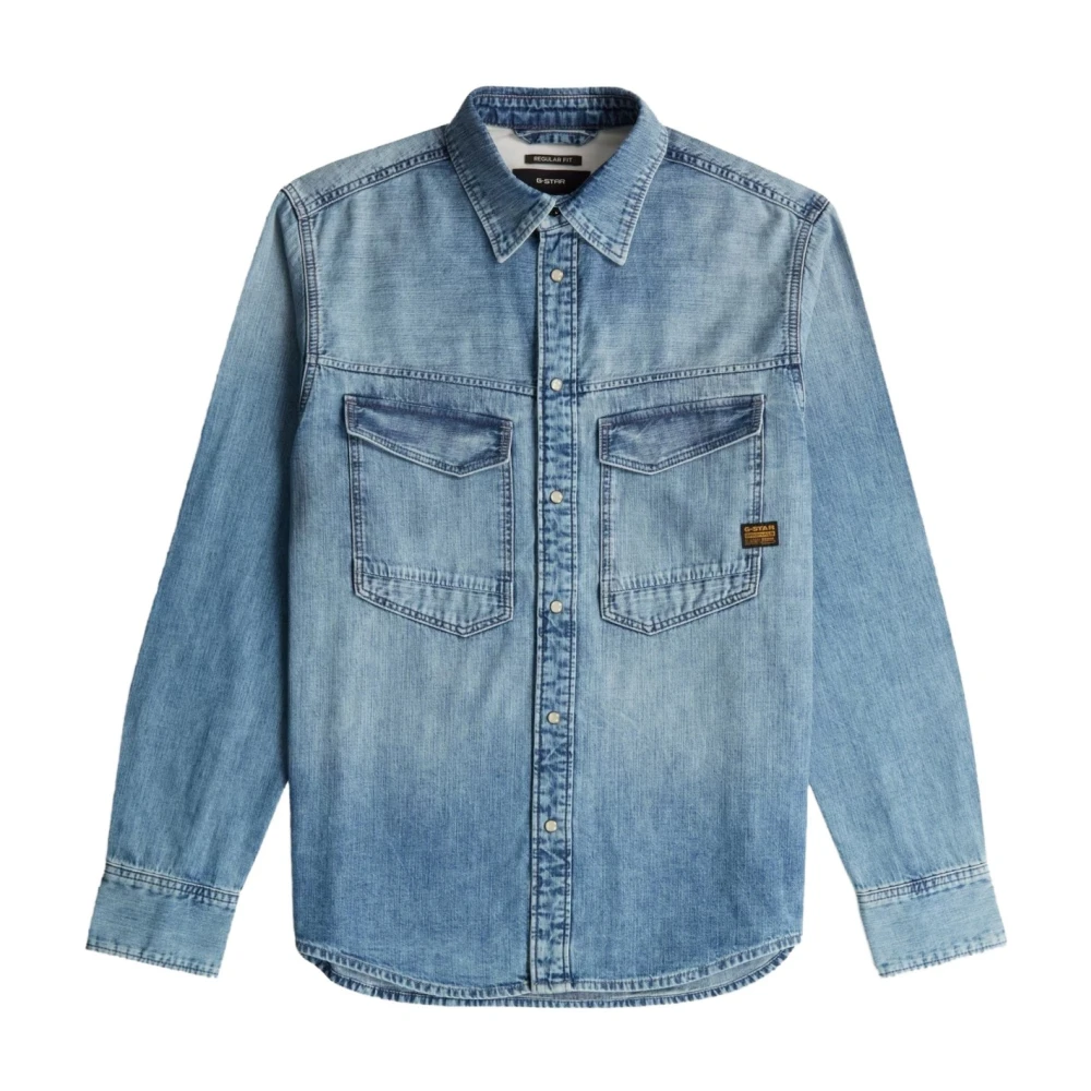 G-Star Men's Blue Dakota Shirt - Denim Shirts - S - Shirts