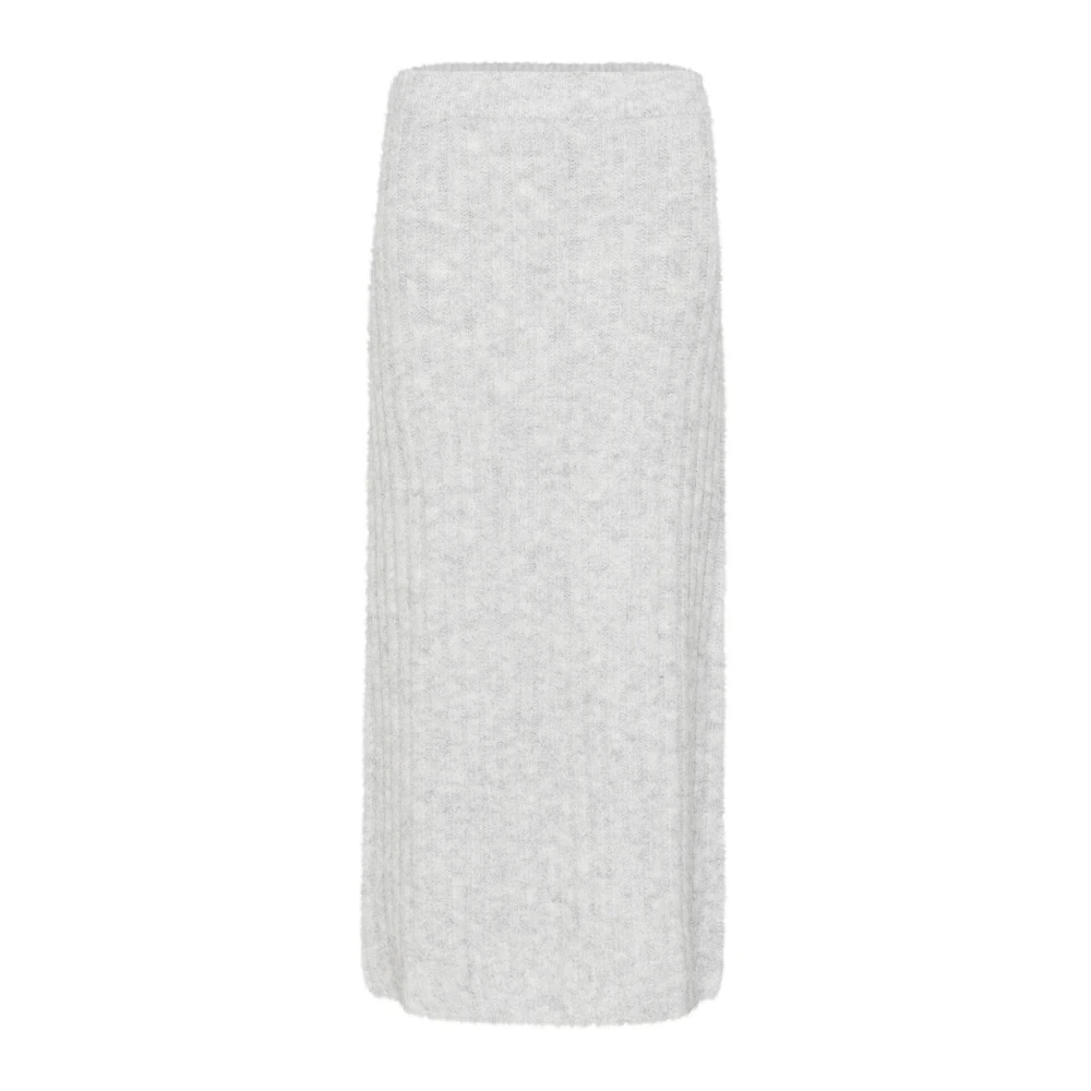 Karen by Simonsen Zachte Gebreide Rok in Opal Grijs Gray Dames