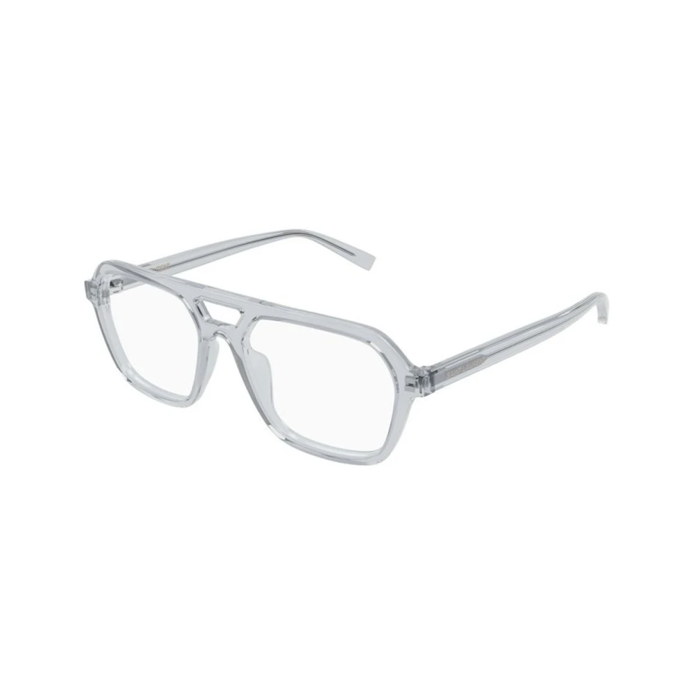Saint Laurent Unisex Gray Glasses, 55 Mm, Optical Frame