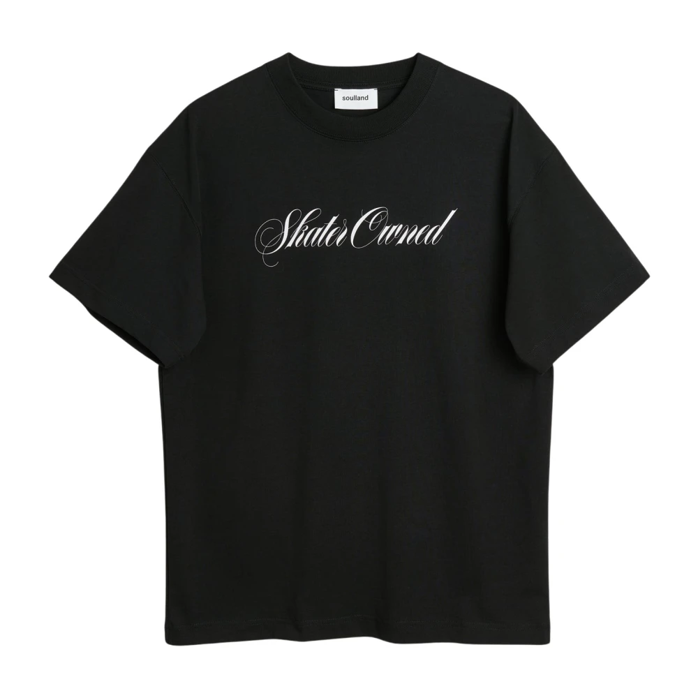 Soulland Biologisch Katoen Skater T-shirt Black Unisex