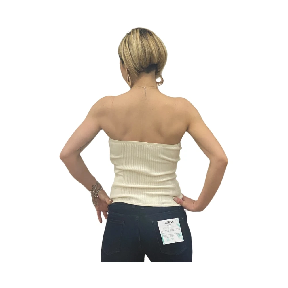 Guess Mouwloze Top Beige Dames