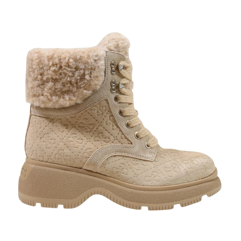 Guess Donna Beige - Stivale Stringato Vikki - Shoes - 40 Eu