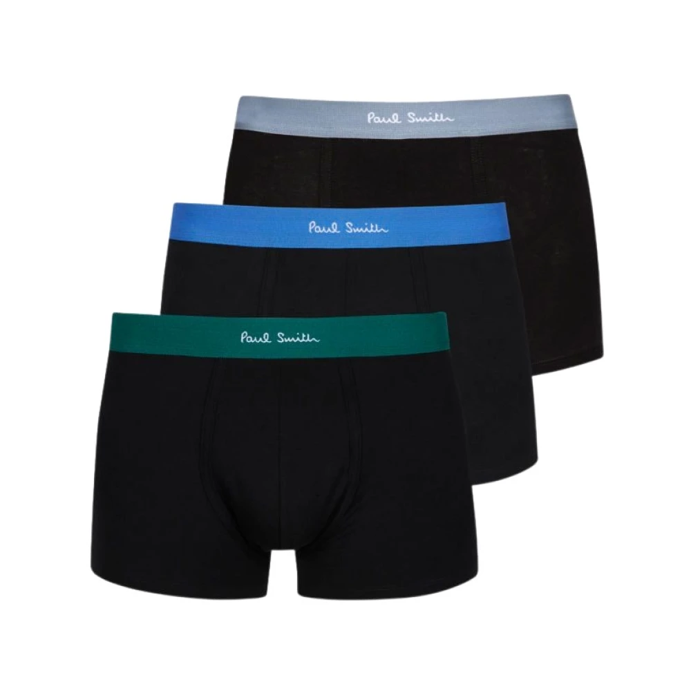Paul Smith Men's Black 3 Pack Mix Band Trunks - Underpants - Xl - Underwear