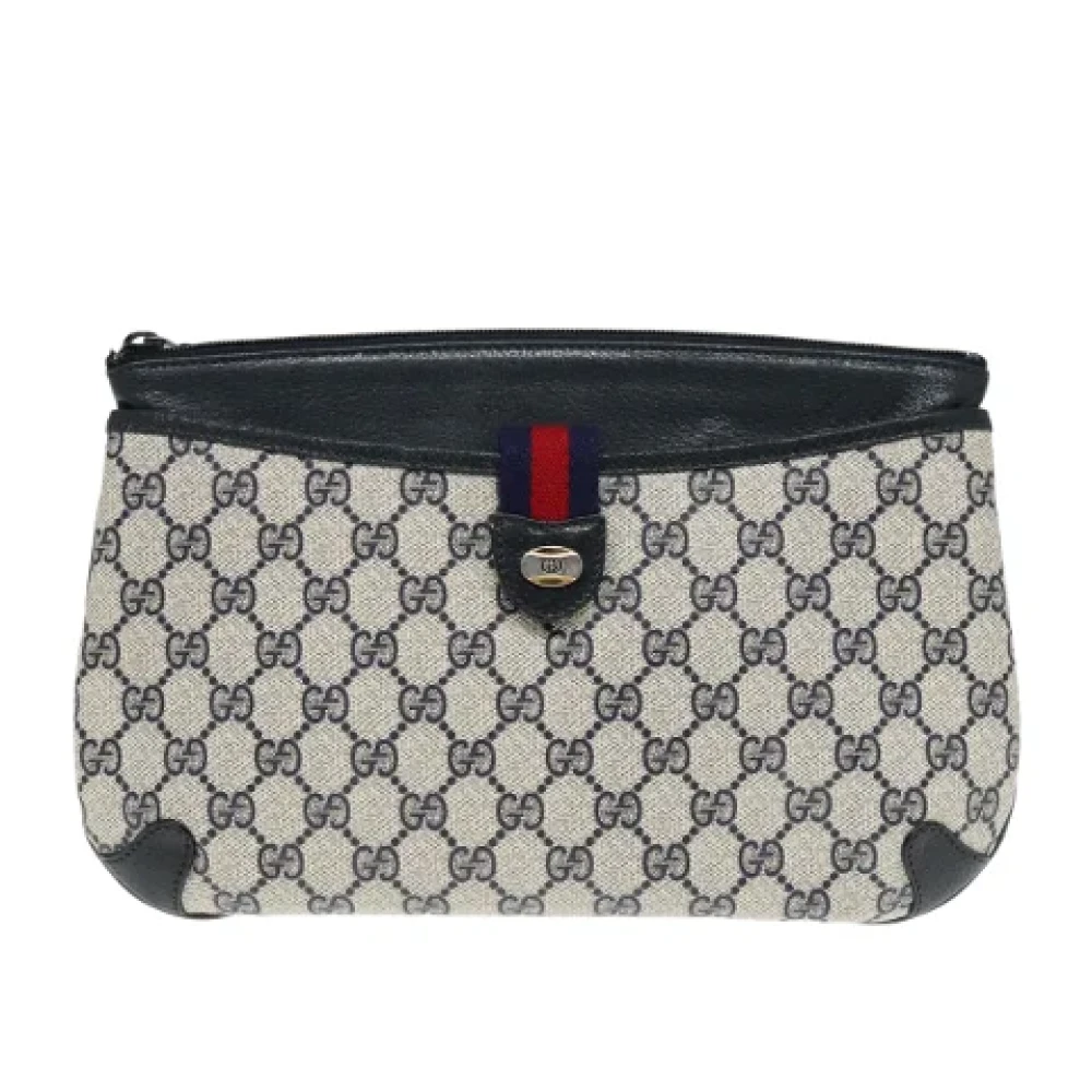Gucci Vintage Pre-owned Leather gucci-bags Blue Dames