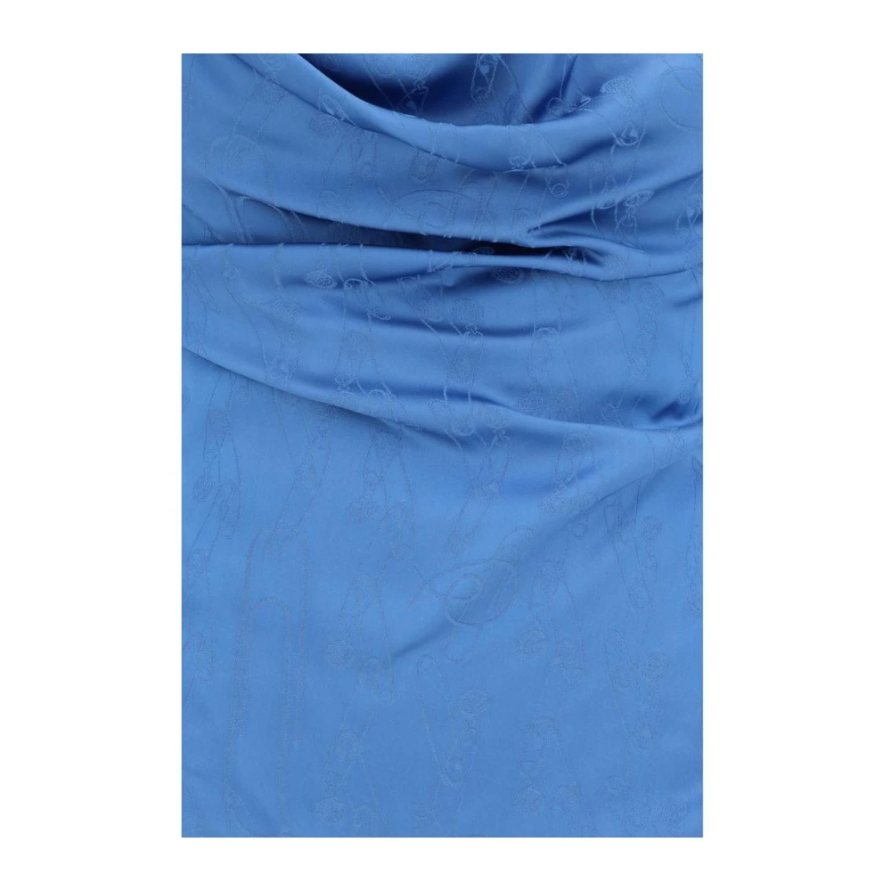 Vivienne Westwood Mouwloze kokerjurk met zijruche-applicatie Blue Dames