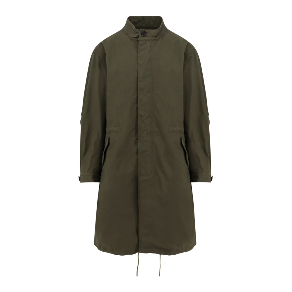 Givenchy Herr Grön Kappor & Rockar L, Bomull, Stiliga Jackor Med Dold Stängning