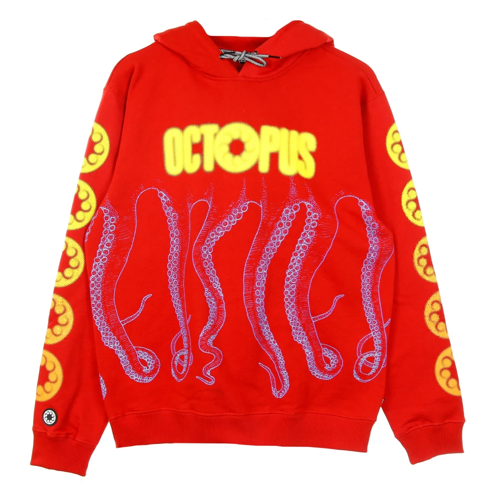 Octopus Men's Red Lightweight Hoodie Sweatshirt - Hoodies - L - Sweatshirts & Hoodies