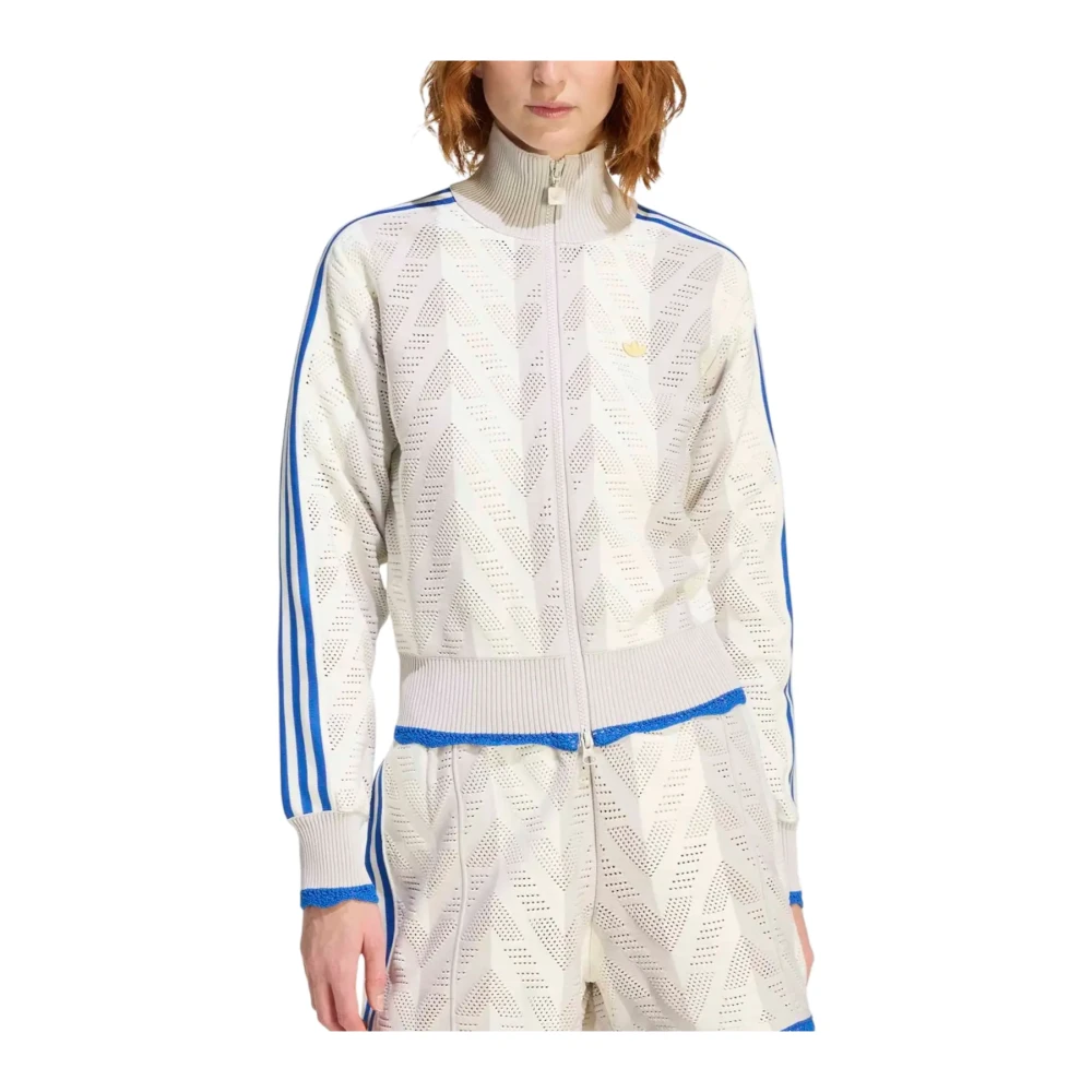 Adidas Vrouw Wit Hoodies & Sweatvesten Dames, M, Polyester, Firebird Track Top