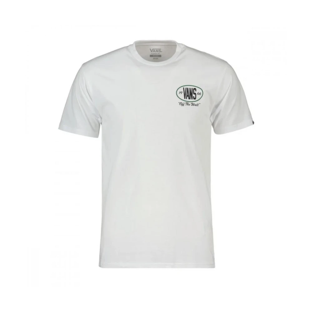 Vans Geruite Team Player Katoenen T-shirt White Heren