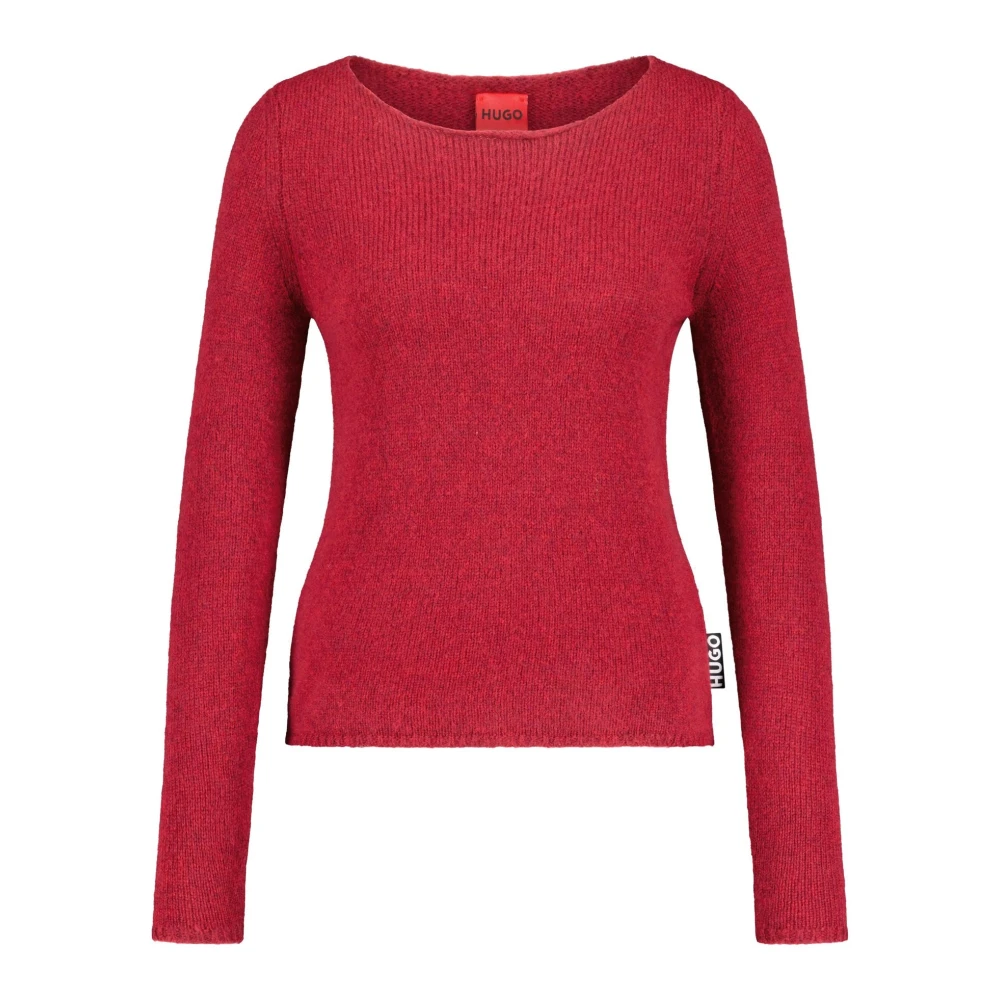 Hugo Boss Gezellige en stijlvolle pullover van wolmix Red Dames