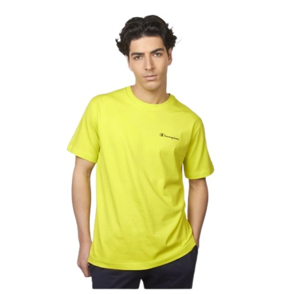 Champion Heren Lichtgewicht Katoenen T-Shirt Yellow Heren