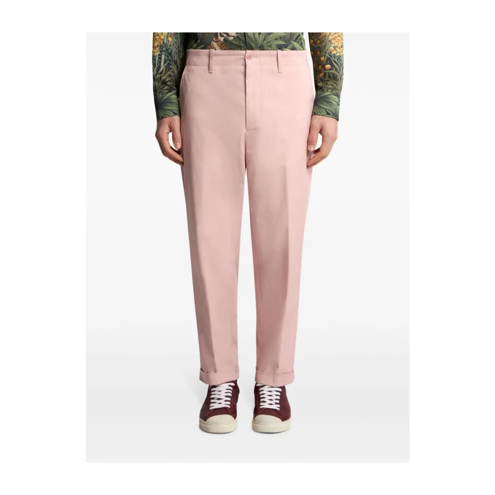 ETRO Roze broek met Pegaso-motief Pink Heren