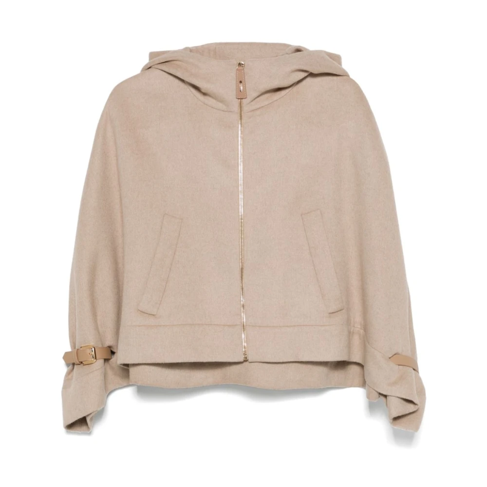 Max Mara Women's Brown Zip-Through Hoodie - Zip-Throughs - One Size - Sweatshirts & Hoodies