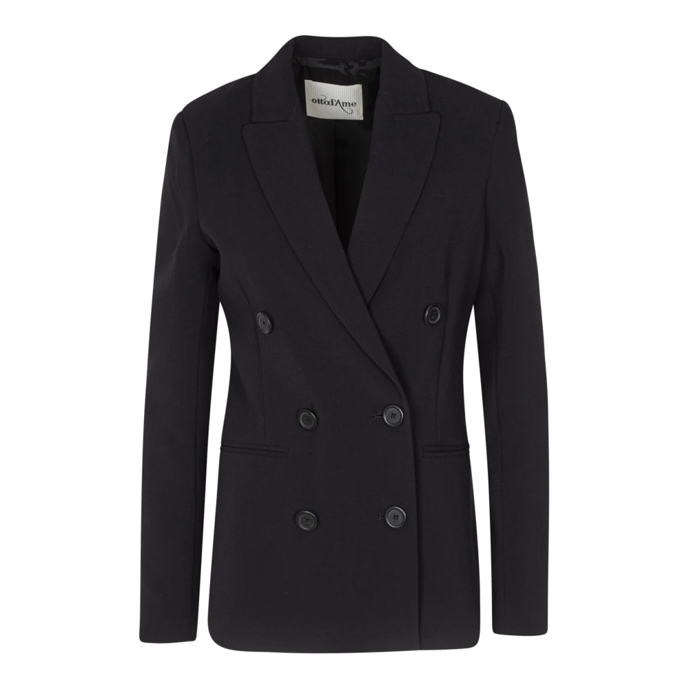 Ottod'Ame Zwarte Stijlvolle Jurk Black Dames