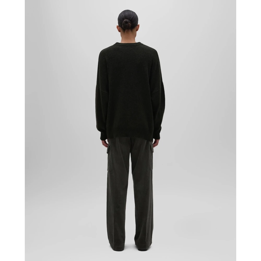 Aspesi Ronde Hals Merino Wollen Trui Gray Dames