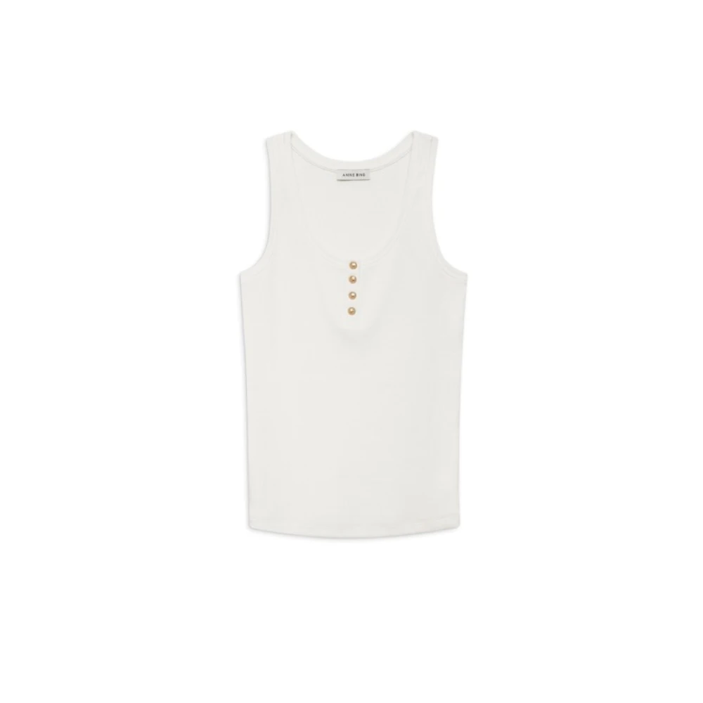 Anine Bing Alesia Tanktop Beige Dames