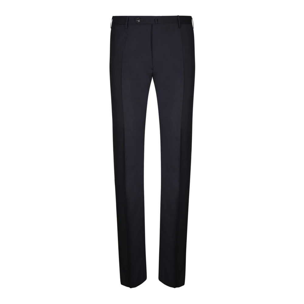 Incotex Men's Blue Straight Leg Trousers